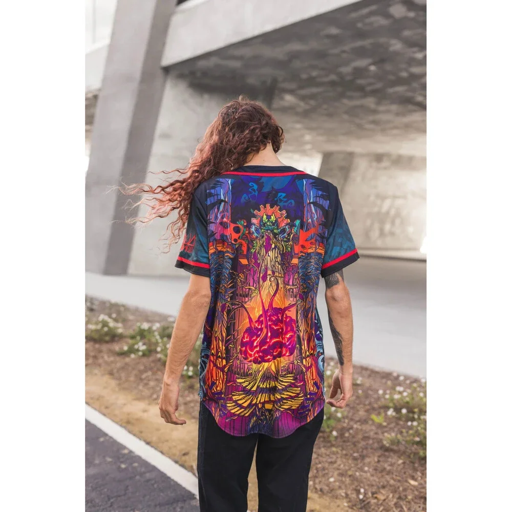 Ganja White Knight Bassline 2.0 Reversible Baseball Jersey Size M Medium
